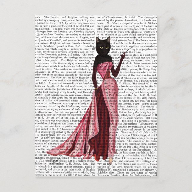 Glamour Cat in Rosa 2 Postkarte (Vorderseite)