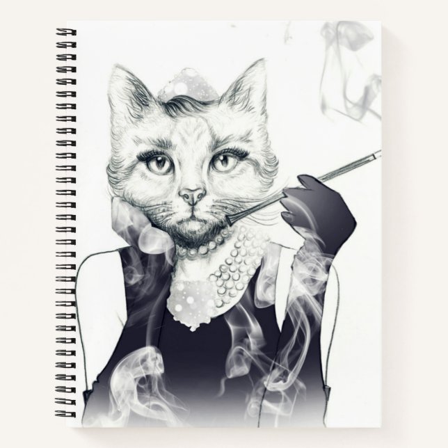 Glamour Cat Notizbuch (Vorderseite)