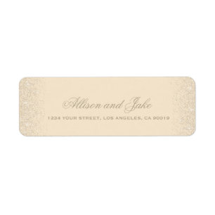 Glamour Champagner Glitzer Address Labels