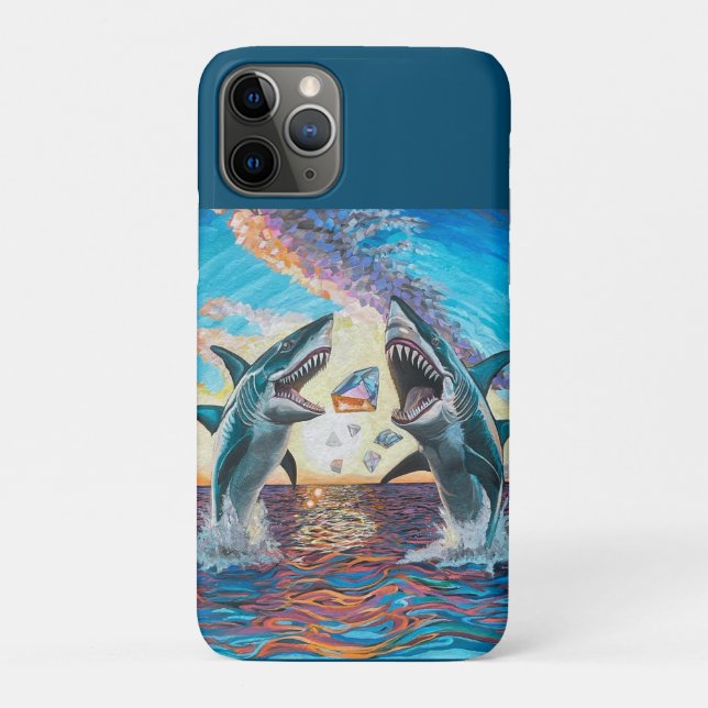 Glamour Chomp-Shark Breaching for Shiny Gems- Case-Mate iPhone Hülle (Rückseite)