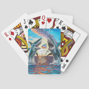 Glamour Chomp-Shark Breaching for Shiny Gems- Spielkarten