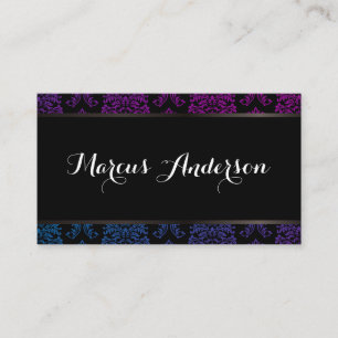 Glamour Damask-Muster Visitenkarte