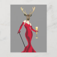 Glamour Deer in Red