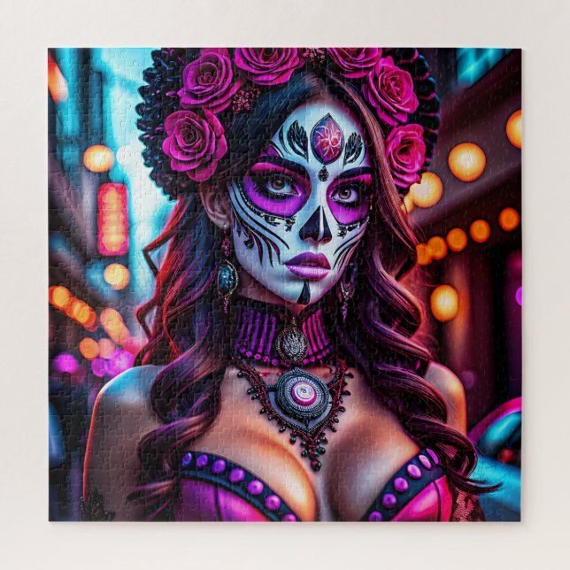 Glamour Día de los Muertos Catrina Portrait mit (Vertikal)