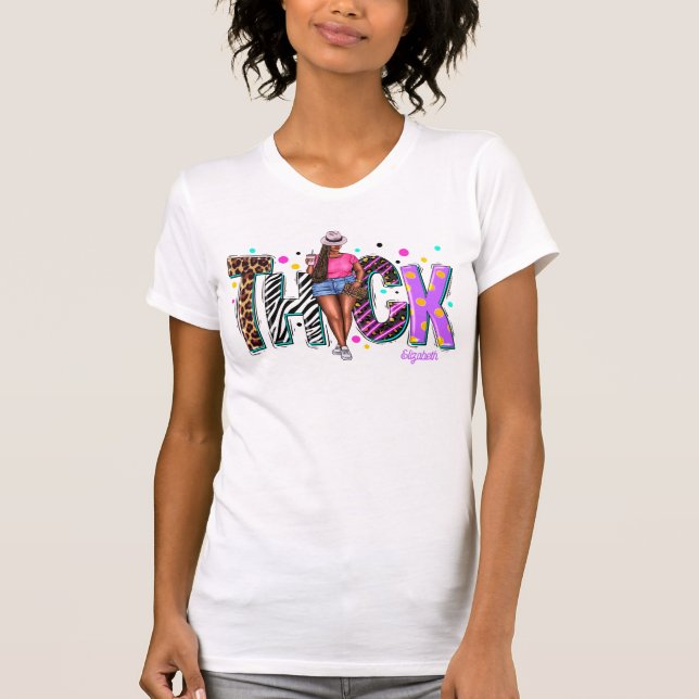 Glamour dick Black Diva feiert ihre Schönheit T-Shirt (Vorderseite)