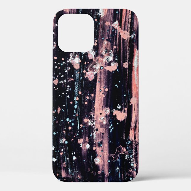 Glamour Dunkelgrau Pink Spotlight Case-Mate iPhone Hülle (Rückseite)