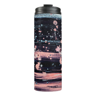 Glamour Dunkelgrau Pink Spotlight Thermosbecher