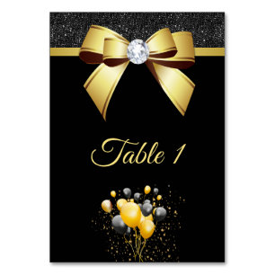 Glamour Elegance Geburtstagsparty Tischnummer