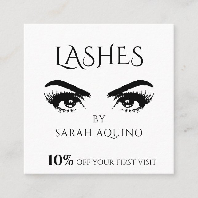 Glamour Eyes & Lashes Beauty Rabattkarte (Vorderseite)