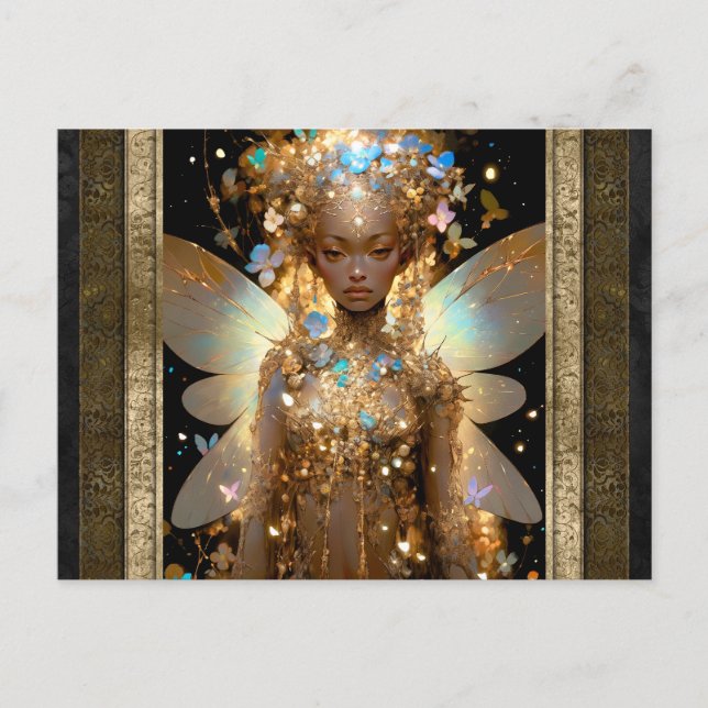 Glamour Fail Girl Fantasy Kunst Postkarte (Vorderseite)