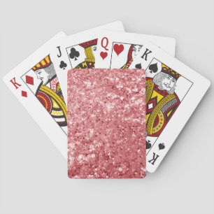 Glamour Funkelnd Pink Glitzer Spielkarten