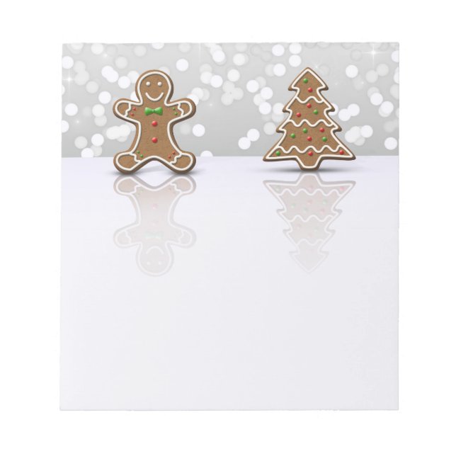 Glamour Gingerbread Man and Tree - Notepad Notizblock (Vorderseite)