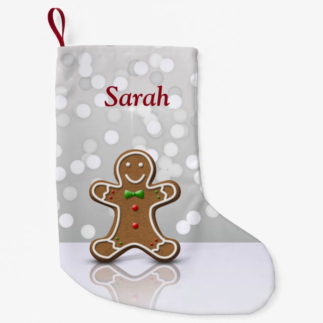 Glamour Gingerbread Mann - Strumpf Weihnachten Kleiner Weihnachtsstrumpf (Vorderseite)
