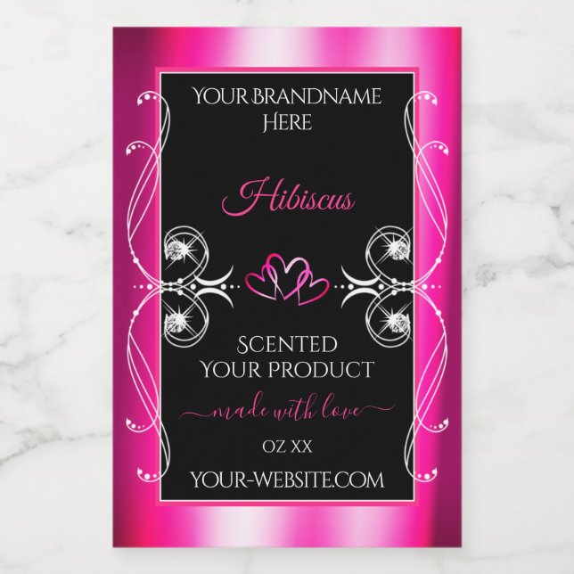 Glamour Giraud rose produit Étiquettes Diamants No (Étiquettes simples)