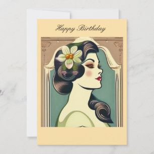 Glamour Girl Birthday Feiertagskarte