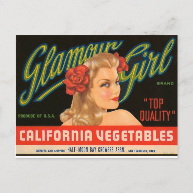 Glamour Girl Postkarte (Vorderseite)