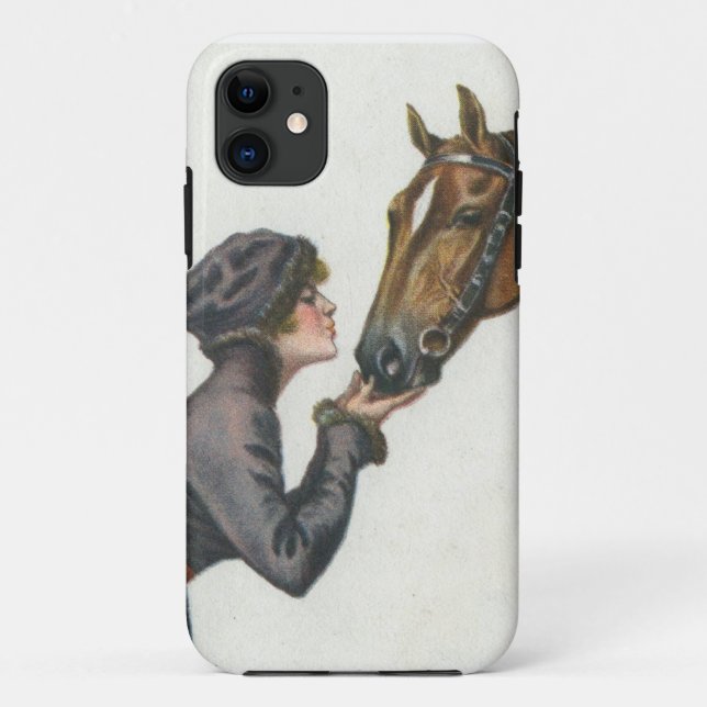 Glamour/Glamour-Mädchen und Pferd Case-Mate iPhone Hülle (Rückseite)