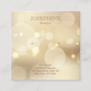 Glamour Gold Bokeh Stud Earring Quadratische Visitenkarte
