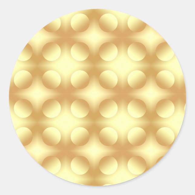 Glamour Gold Circles Blank Elegant Template Runder Aufkleber (Vorderseite)