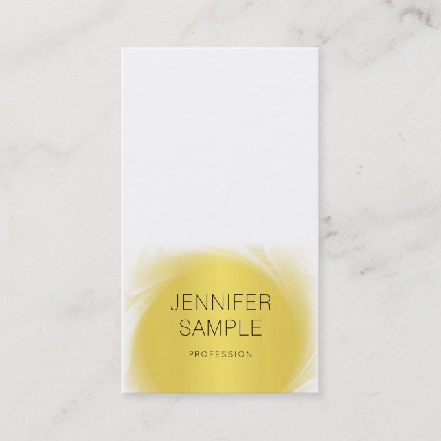 Glamour Gold Design Beruflich Schlicht modern Visitenkarte (Vorderseite)