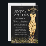 Glamour Gold Dress Fabulous 60. Geburtstag Einladung<br><div class="desc">Glamour Gold Dress Fabulous 60. Geburtstag Einladung Variationen zur Einladung und passende Artikel in unserem Shop Auch als digitale Einladung erhältlich</div>