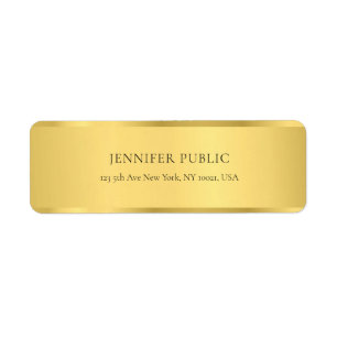 Glamour Gold Elegant Golden Modern Rücksendeadress