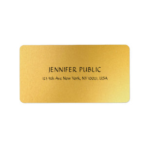 Glamour Gold Elegante Golden Modern Design Adresse Adressaufkleber