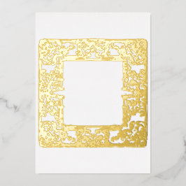 Glamour Gold Foil Barock Rahmen Blank Folieneinladung
