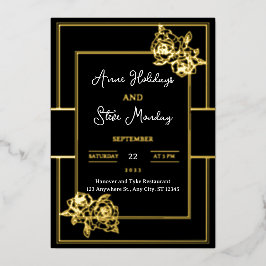 Glamour Gold Foil Wedding Card Folieneinladung