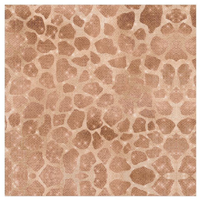 Glamour Gold Funkelnd Glitzer Sequins Giraffe Stoff (Nahaufnahme)