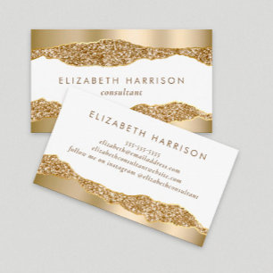 Glamour Gold Glitzer Visitenkarte