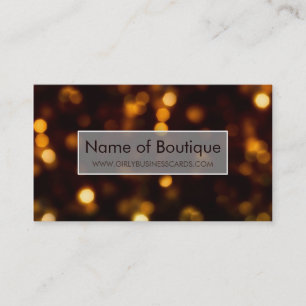 Glamour Gold Glow Elegante Soft Shimmer Boutique Visitenkarte