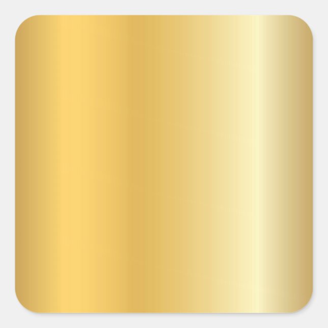 Glamour Gold Look Blank Template Moderne Eleganz Quadratischer Aufkleber (Vorderseite)