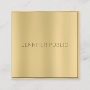 Glamour Gold Look Moderne Elegante Beruflich Quadratische Visitenkarte
