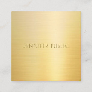 Glamour Gold Look Moderne Minimalistische Vorlage Quadratische Visitenkarte