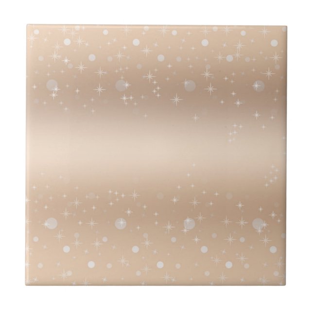 Glamour Gold metallische Glanz, Verlauf, Sterne Fliese (Vorderseite)