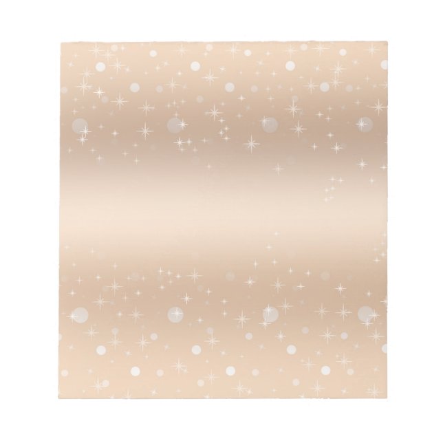 Glamour Gold metallische Glanz, Verlauf, Sterne ne Notizblock (Vorderseite)