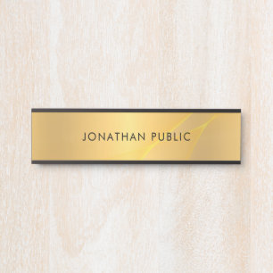 Glamour Gold Minimalistische Vorlage Elegante Mode Türschild