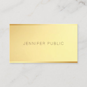 Glamour Gold Moderne elegante Minimalistische Vorl Visitenkarte