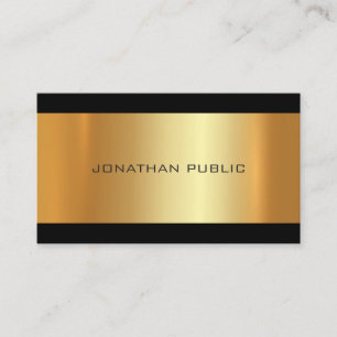 Glamour Gold Moderner Graceful Luxury Elegant Schl Visitenkarte