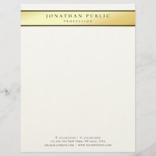Glamour Gold Modernes, Berufliches Felt Papier Briefbogen
