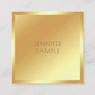 Glamour Gold Modernes Template Luxus Premium Dick Quadratische Visitenkarte
