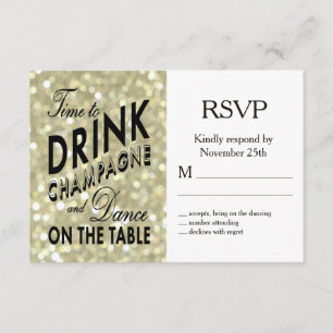 Glamour Gold UAWG RSVP Karte