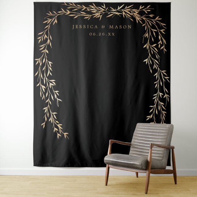Glamour Gold Wedding Background Wandteppich (Beispiel)