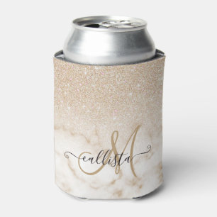 Glamour Gold White Glitzer Marmor Gradient Ombre Dosenkühler