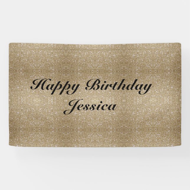 Glamour Golden Glitz Bokeh beleuchtet GoldGlitzer Banner (Horizontal)