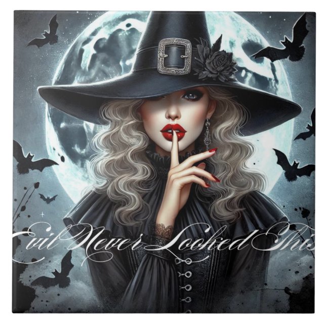 Glamour Gothic Hexe Untersetzer (Vorderseite)