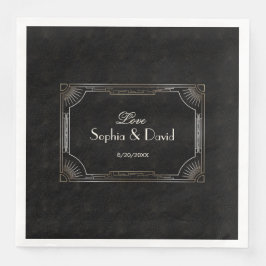 Glamour Great Gatsby Gold Art Deco Hochzeit Serviette