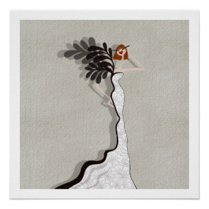 Glamour Haute Couture Fashion Illustration Card Poster