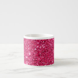 Glamour-heißes Rosa-Glitzer Espressotasse